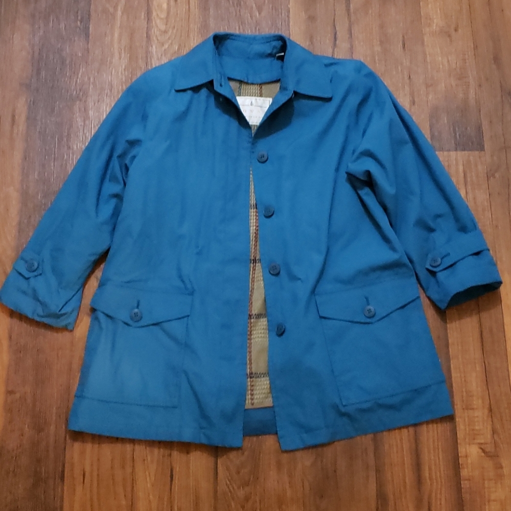 Town London Fog Teal Trench Coat - SZ 8P
